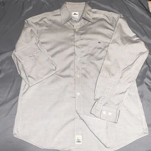 Lacosté Oxford/ grey/ MENS 40/M// exclusive small croc centered on pocket